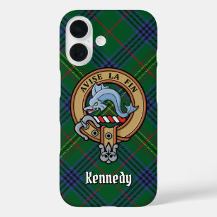 Funda iPhone 16 Clan Kennedy Escudo sobre Tartán