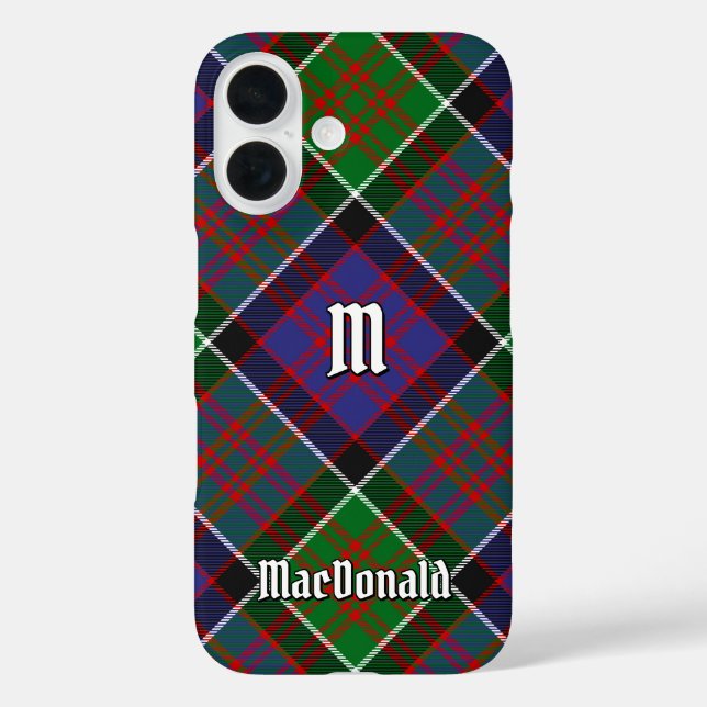 Funda iPhone 16 Clan MacDonald de Clanranald Tartán (Reverso )