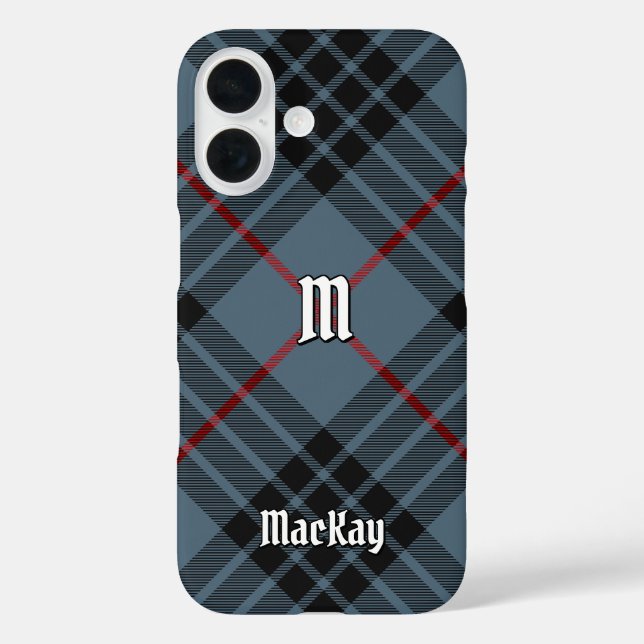 Funda iPhone 16 Clan MacKay Blue Tartan (Reverso )