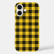 Clan MacLeod Tartan amarillo y negro