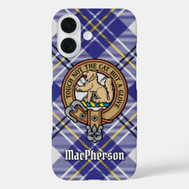 Funda iPhone 16 Clan MacPherson Escudo por Blue Dress Tartán