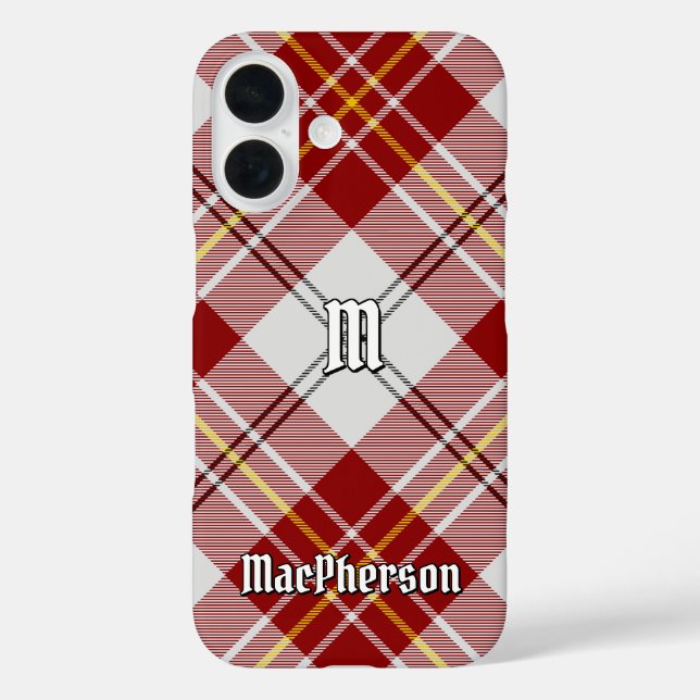 Funda iPhone 16 Clan MacPherson Red Dress Tartán (Reverso )