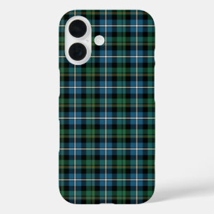 Funda iPhone 16 Clan MacRae Hunting Tartán Blue and Green Plaid