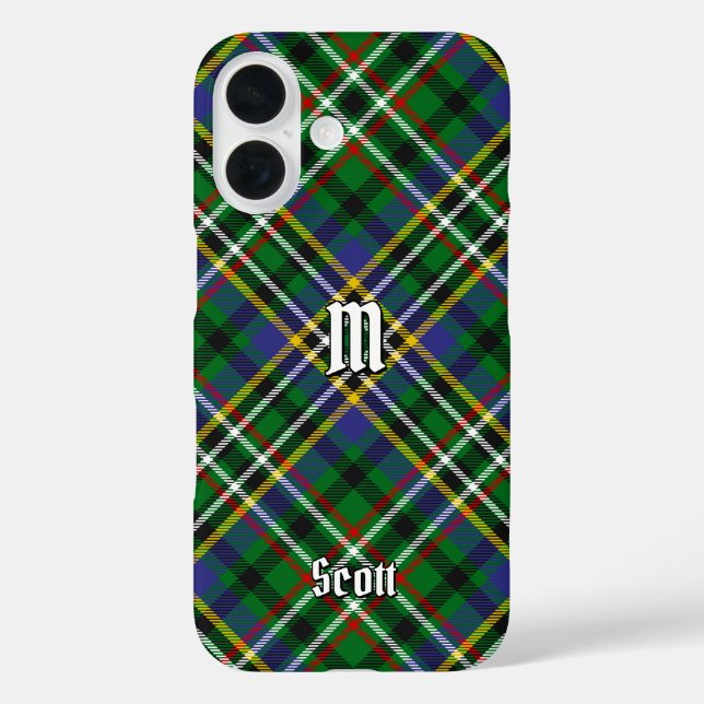 Funda iPhone 16 Clan Scott Green Tartan (Reverso )