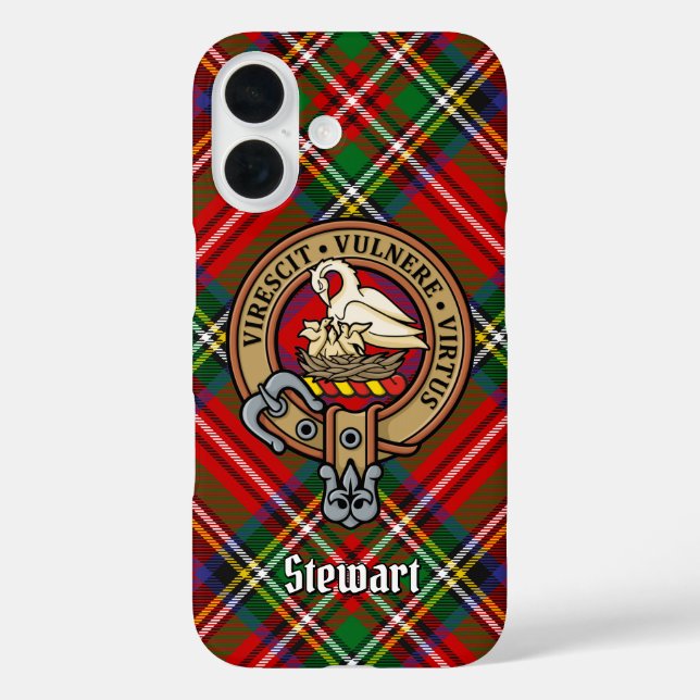 Funda iPhone 16 Clan Stewart Escudo (Reverso )