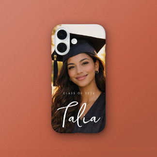 Funda iPhone 16 CLASS OF 2026  |  PHOTO phone case with name