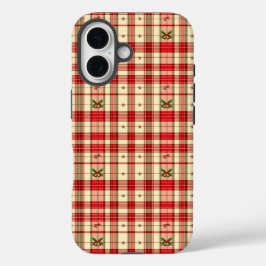 Funda iPhone 16 Classic Christmas Plaid