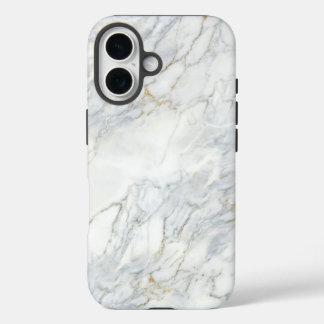 Funda iPhone 16 Classic White Marble & Gold Veins Case | iPhone 16