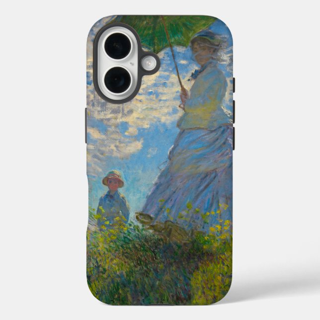 Funda iPhone 16 Claude Monet con una sombrilla (Reverso )