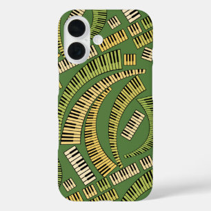 Funda iPhone 16 Claves de piano curvas