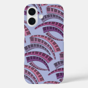 Funda iPhone 16 Claves de piano curvas