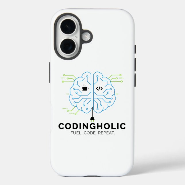Funda iPhone 16 Clean Tech Brain For Programmers & Developers (Reverso )
