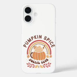 Funda iPhone 16 Club Social de Pumpkin Spice – Cute Otoño PSL