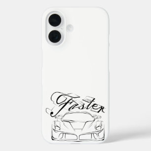 Funda iPhone 16 Coche de carreras en tribales