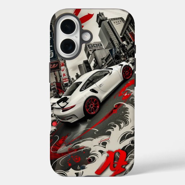 Funda iPhone 16 coche deportivo (Reverso )