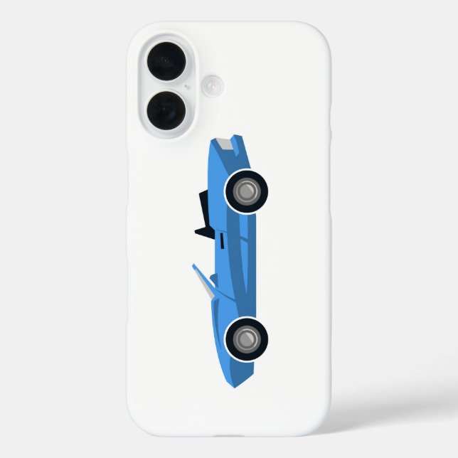 Funda iPhone 16 Coche deportivo convertible estilizado (Reverso )