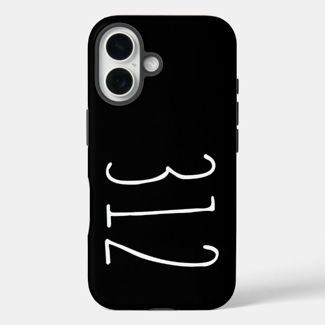 Funda iPhone 16 Código de área meteorológica 312 (Chicago) (Reverso )