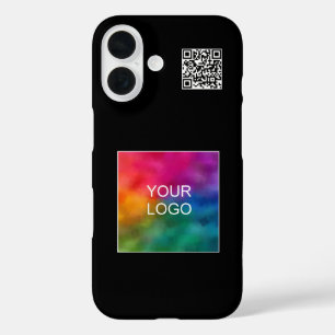 Funda iPhone 16 Código QR del personalizado Cargue su propio logot