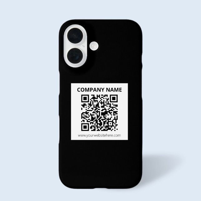 Funda iPhone 16 Código QR editable y diseño personalizable simple (Subido por el creador)