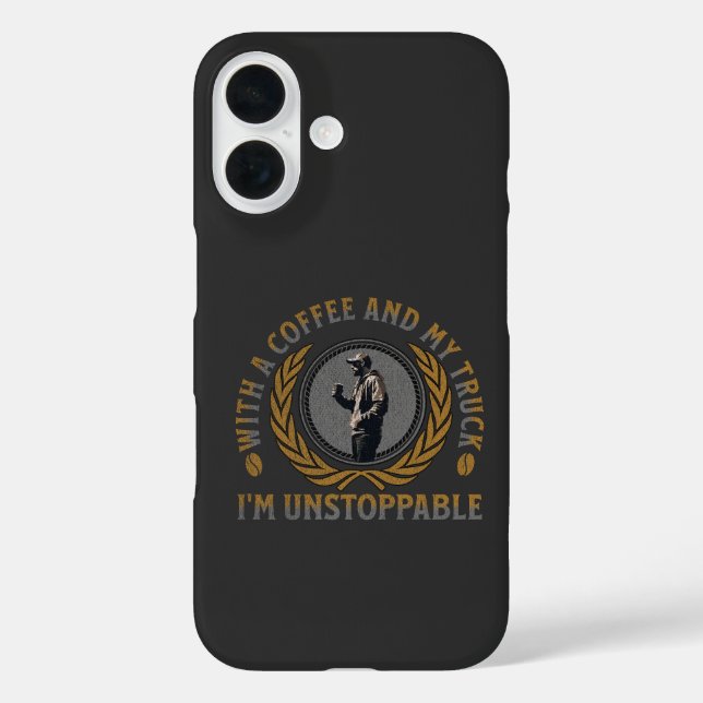 Funda iPhone 16 Coffee Cup Strong Road Power Male (Reverso )