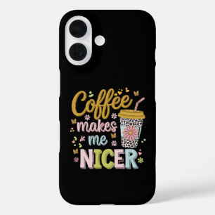 Funda iPhone 16 Coffee Lover Cafeinated Leopard Coffee Me Hace