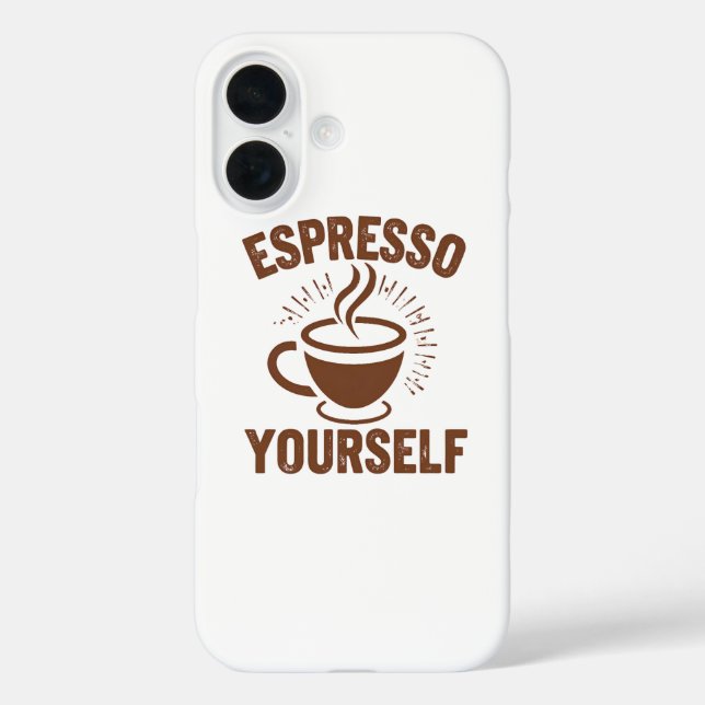 Funda iPhone 16 Coffee retro Lover Cita Motivacional (Reverso )