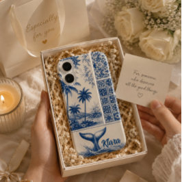 Funda iPhone 16 Cola de ballena tropical personalizada