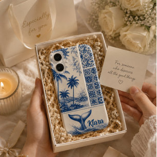 Funda iPhone 16 Cola de ballena tropical personalizada