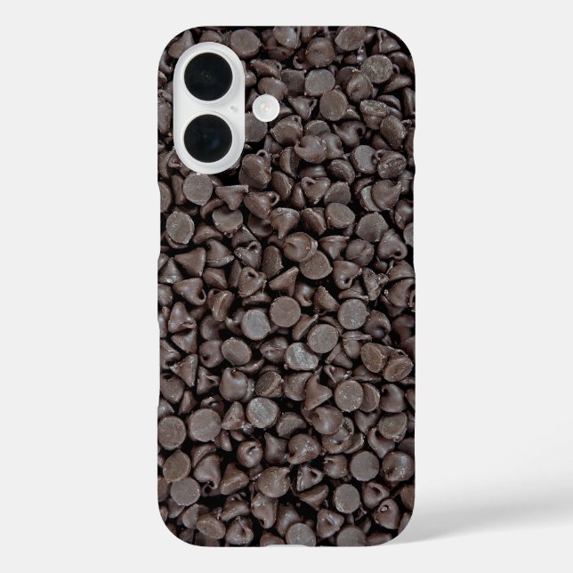 Funda iPhone 16 Colección de chips de chocolate (Reverso )