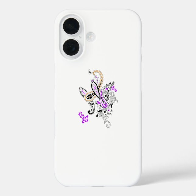 Funda iPhone 16 Colección de Paisley Botánico de Lujo (Reverso )