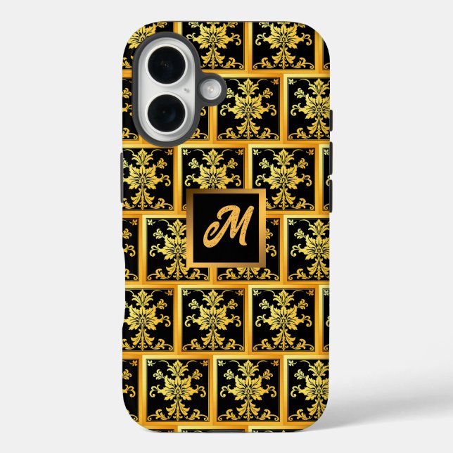 Funda iPhone 16 Colección floral elegante de lujo (Reverso )