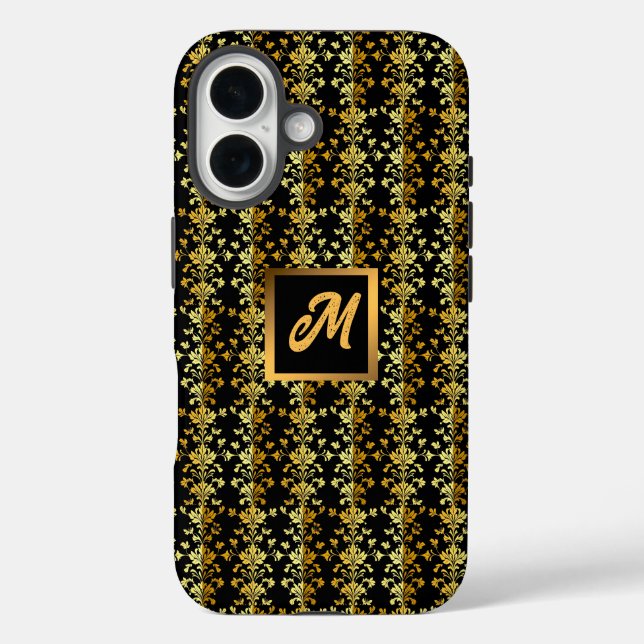 Funda iPhone 16 Colección floral elegante de lujo popular (Reverso )