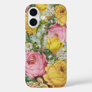 Funda iPhone 16 Colega rosa y rosa amarillo