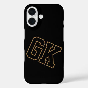 Funda iPhone 16 Colegio Universitaro Monograma de Letras Iniciales