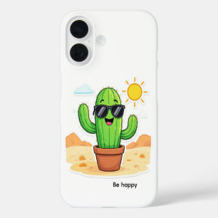 Funda iPhone 16 Coll Cactus Ser feliz