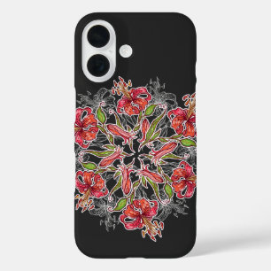 Funda iPhone 16 Collage de flores Lily en flor