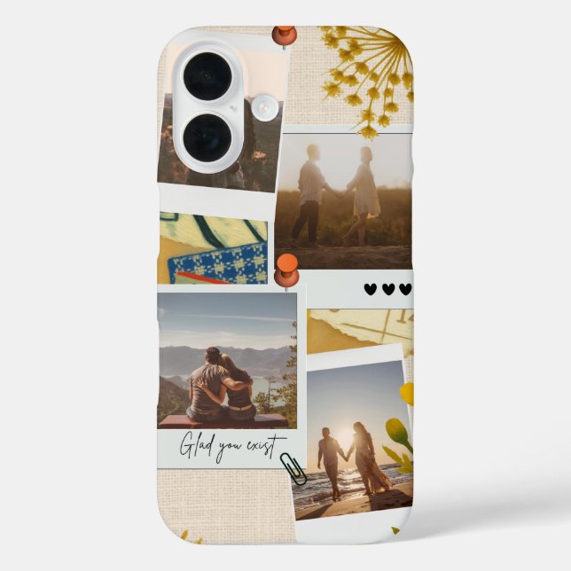 Funda iPhone 16 Collage de Fotos de Pareja Personalizado | 'Me ale (Reverso )