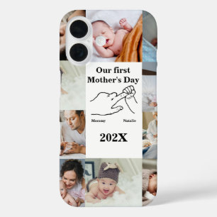 Funda iPhone 16 Collage de fotos personalizado del día de la prime