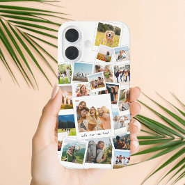 Funda iPhone 16 Collage de fotos Scrapbook moderno
