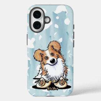 Funda iPhone 16 Collie de borde de oro de KiniArt