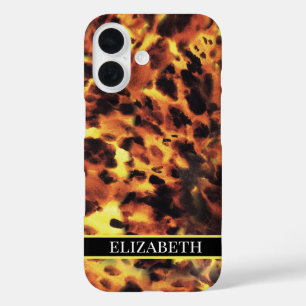 Funda iPhone 16 Color blanco de la línea negra Tipo de letra su no