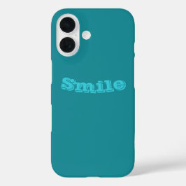 Funda iPhone 16 Color sólido de la estación de primavera turquesa