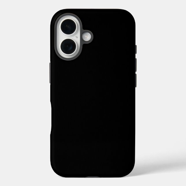 Funda iPhone 16 Color sólido negro (Reverso )