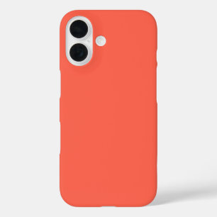 Funda iPhone 16 Color sólido rojo-Naranja - 2025 Trending Shade
