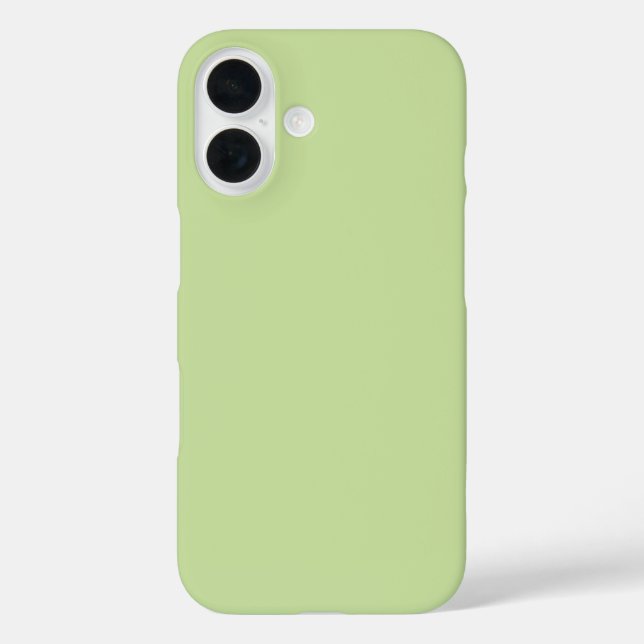Funda iPhone 16 Color sólido verde manzana pastel  (Reverso )