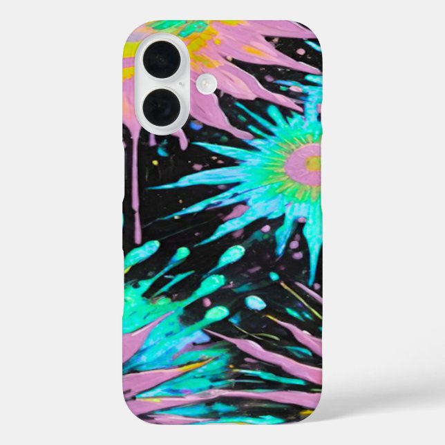Funda iPhone 16 Color Splash Abstract Art (Reverso )