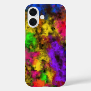 Funda iPhone 16 Colores neón acrílicos salpicadura de pintura salp