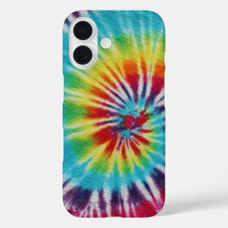 Funda iPhone 16 Colorida espiral de arcoiris