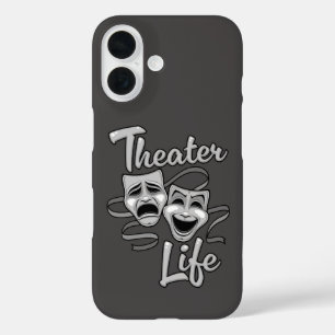 Funda iPhone 16 Comedia de la vida en teatro y máscaras de tragedi