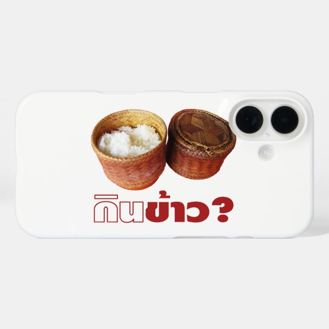 Funda iPhone 16 ¿Comer arroz? [Gin Khao?] ... Comida lao-siana tai (Reverso (Horizontal))